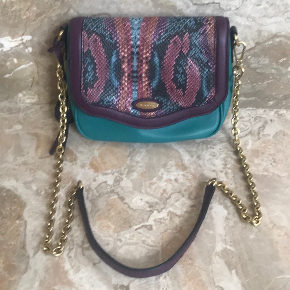 Leather Snakeskin Cross-Body